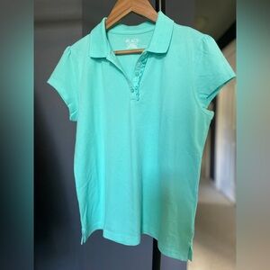 The Children’s Place Girl’s Turquoise Polo Shirt, Size XL (14), NWT